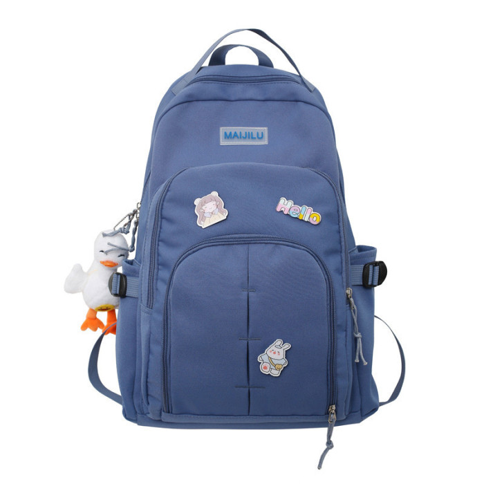Nylon Women Backpack Laptop Rucksack Student School Bag for Teenage