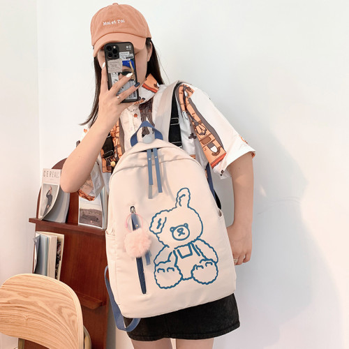 Japanese Harajuku Cute and Cute Print Bear Soft School Women Bag