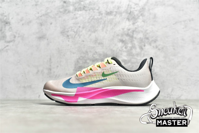 NIKE AIR ZOOM PEGASUS 37 PREMIUM BARELY ROSE/BRIGHT SPRUCE/PINK BLAST CQ9977-600