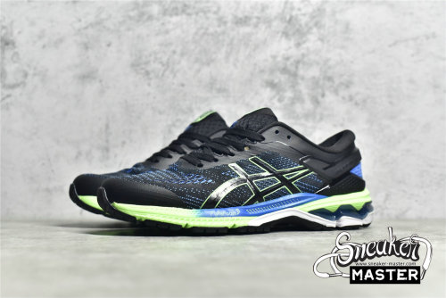 ASICS GEL-KAYANO 26 4E EXTRA WIDE BLACK/BLUE/GREEN 1011A536-003