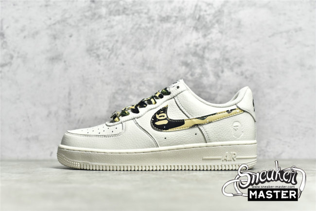 NIKE AIR FORCE 1 07 LOW X BAPE BEIGE/BLACK/CAMO AA1365-118