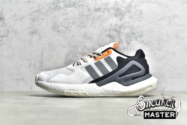 ADIDAS DAY JOGGER 2020 BOOST SHOES CLOUD WHITE/LIGHT GREY/ORANGE FX5996