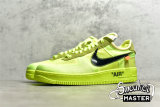 NIKE OFF-WHITE X AIR FORCE 1 LOW VOLT/CONE-BLACK-HYPER JADE AO4606-700