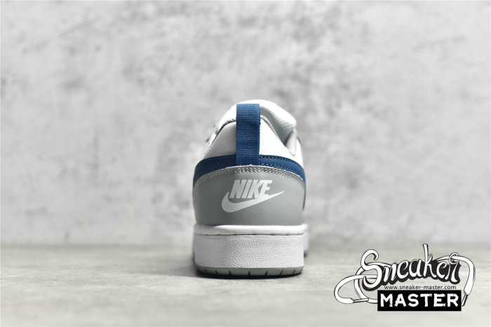 NIKE COURT BOROUGH LOW 2 GS WHITE/LIGHT SMOKE GREY/HABANERO RED/MARINA BQ5448-117