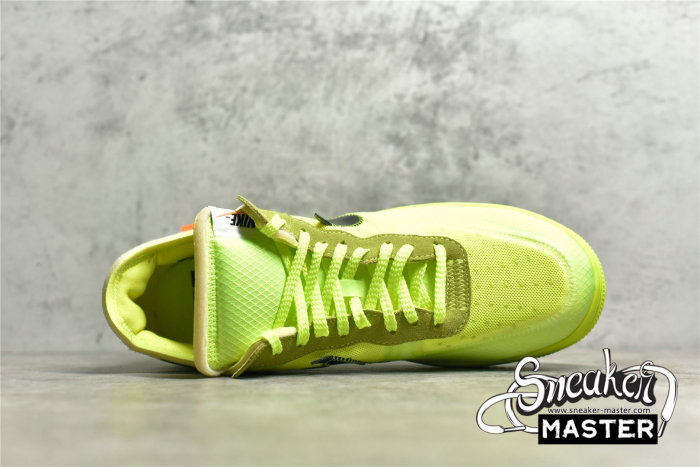 NIKE OFF-WHITE X AIR FORCE 1 LOW VOLT/CONE-BLACK-HYPER JADE AO4606-700