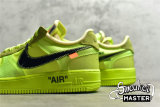 NIKE OFF-WHITE X AIR FORCE 1 LOW VOLT/CONE-BLACK-HYPER JADE AO4606-700