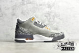 NIKE AIR JORDAN 3 RETRO 2021 SILVER/LIGHT GRAPHITE/ORANGE PEEL/SPORT RED CT8532-012