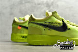 NIKE OFF-WHITE X AIR FORCE 1 LOW VOLT/CONE-BLACK-HYPER JADE AO4606-700