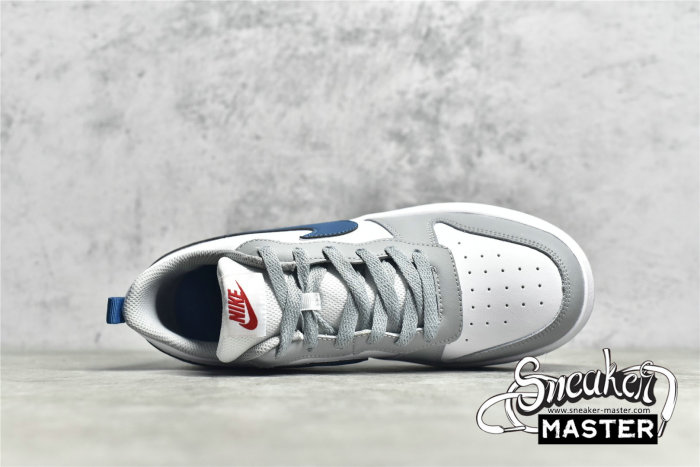 NIKE COURT BOROUGH LOW 2 GS WHITE/LIGHT SMOKE GREY/HABANERO RED/MARINA BQ5448-117