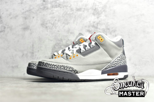 NIKE AIR JORDAN 3 RETRO 2021 SILVER/LIGHT GRAPHITE/ORANGE PEEL/SPORT RED CT8532-012