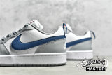 NIKE COURT BOROUGH LOW 2 GS WHITE/LIGHT SMOKE GREY/HABANERO RED/MARINA BQ5448-117