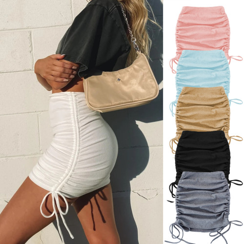 Bodycon skirt sexy slim adjustable package hip skirt