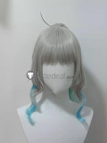 One Piece Yamato Silver Green Ponytail Cosplay Wig