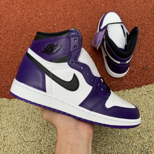 Air Jordan 1 Court Purple White GS