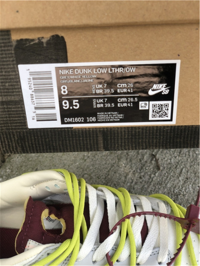 Off-White x Dunk Low 'Lot 08 of 50' GS