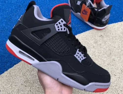 Authentic Air Jordan 4 Bred 2019