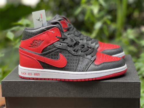 Air Jordan 1 Mid GS 'Bred'