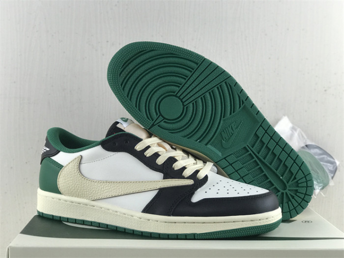 Travis Scott x Air Jordan 1 White Green GS