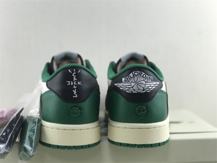 Travis Scott x Air Jordan 1 White Green GS