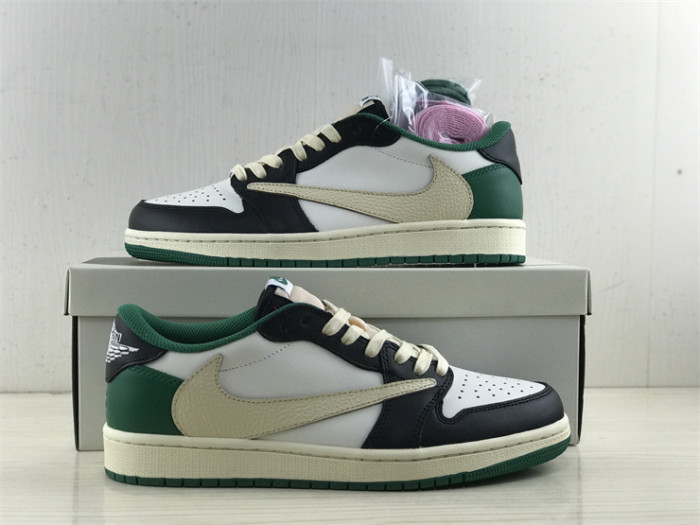 Travis Scott x Air Jordan 1 White Green GS