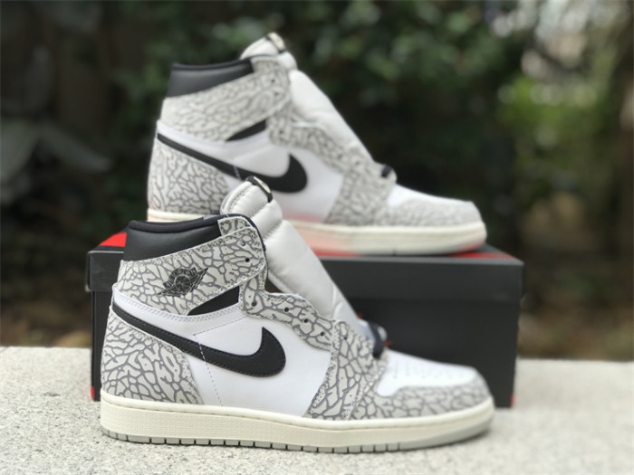 Air Jordan 1 High OG GS“White Cement”