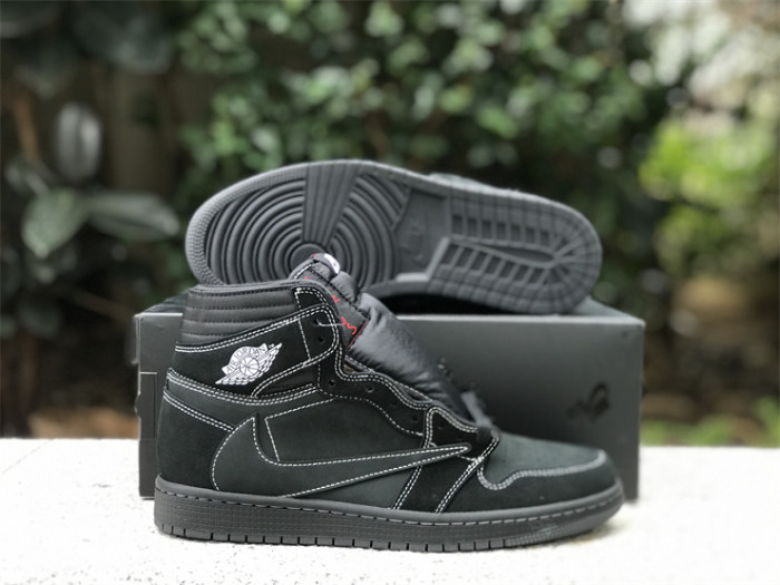 Travis Scott x Air Jordan 1 High OG Black Phantom