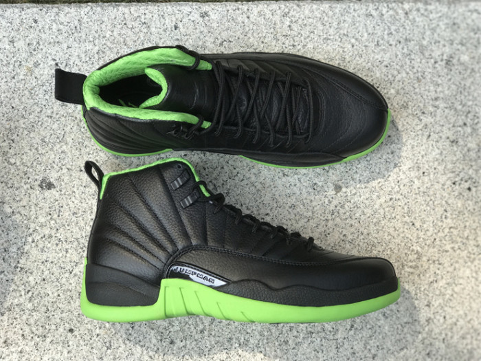 Authentic Air Jordan 12 Black Green