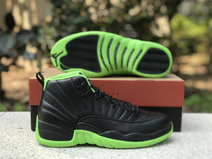 Authentic Air Jordan 12 Black Green