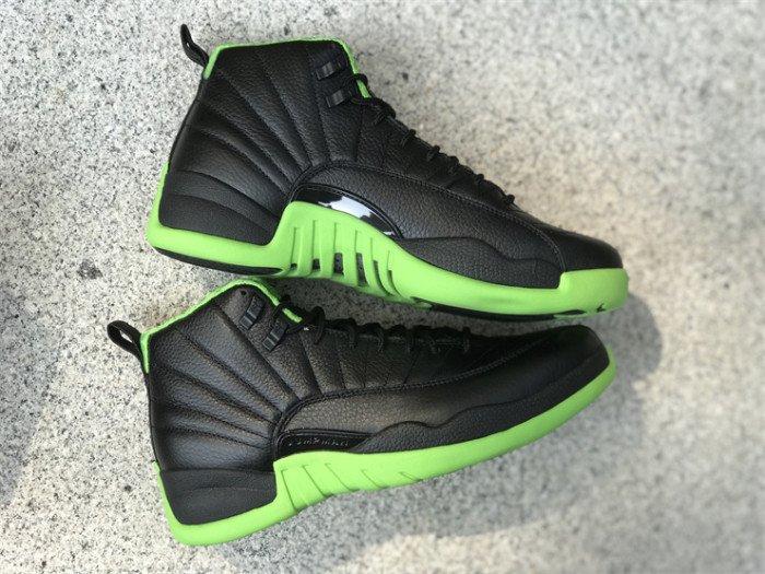 Authentic Air Jordan 12 Black Green