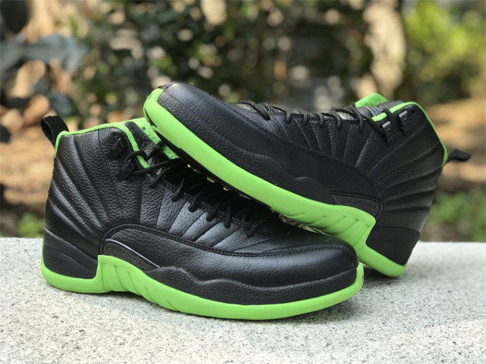 Authentic Air Jordan 12 Black Green