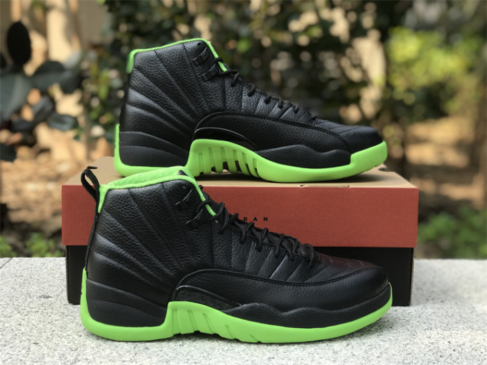 Authentic Air Jordan 12 Black Green