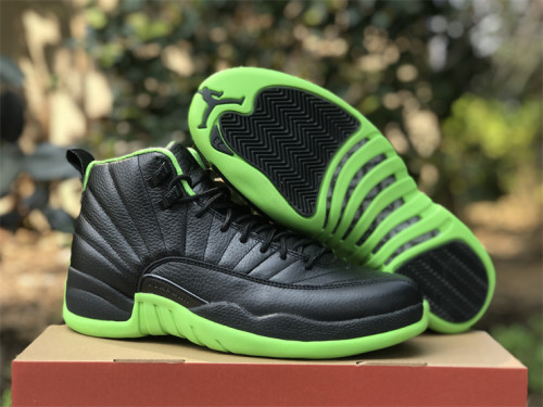 Authentic Air Jordan 12 Black Green