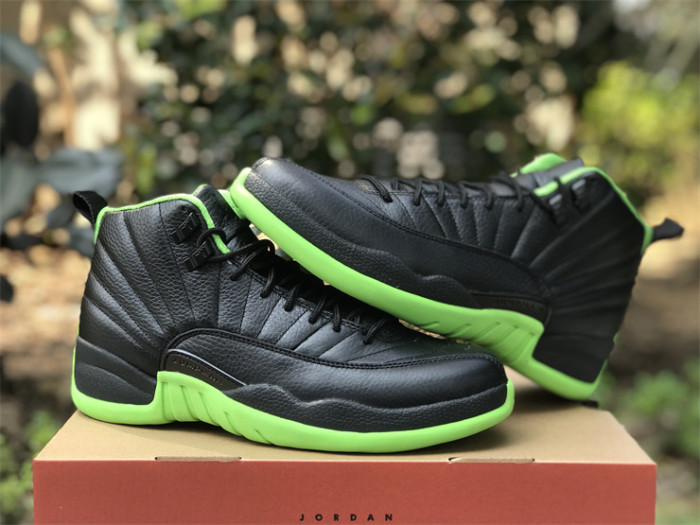 Authentic Air Jordan 12 Black Green