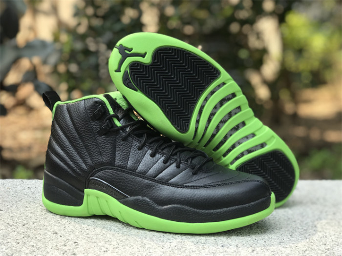 Authentic Air Jordan 12 Black Green