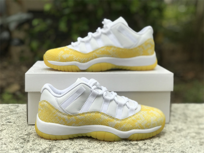 Wmns Air Jordan 11 Low 'Yellow Snakeskin'