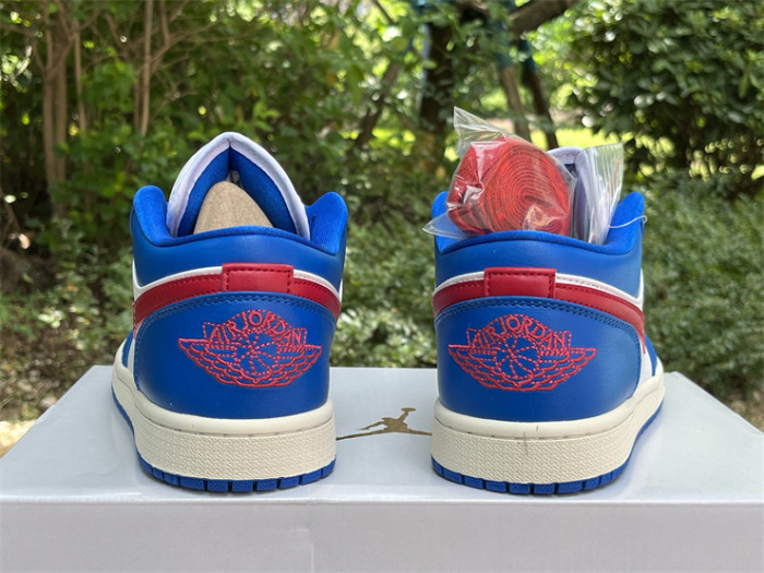 WOMEN Jordan 1 Low Sport Blue Gym Red