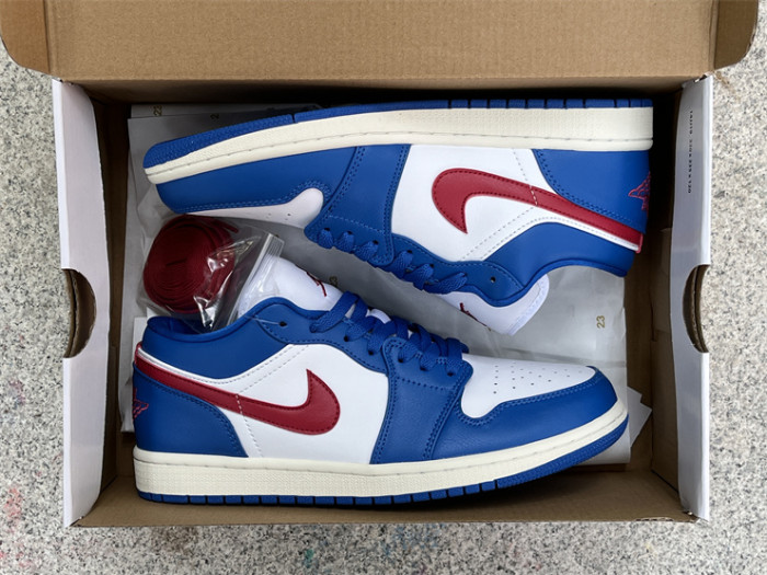 WOMEN Jordan 1 Low Sport Blue Gym Red