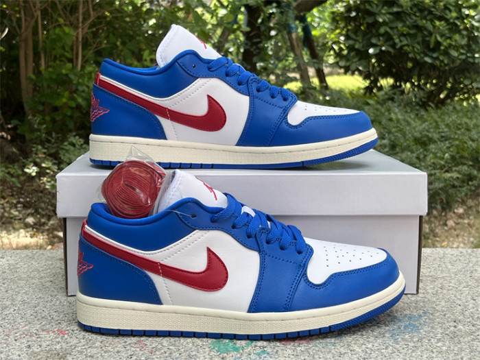 WOMEN Jordan 1 Low Sport Blue Gym Red