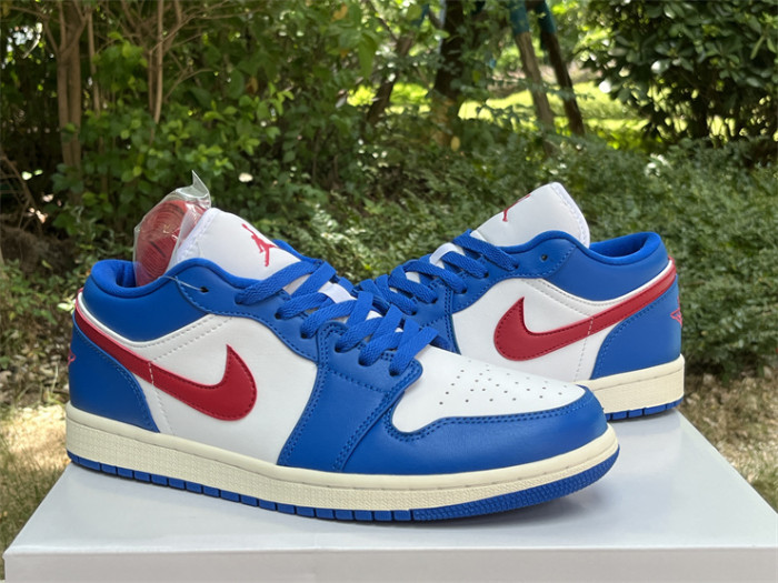 WOMEN Jordan 1 Low Sport Blue Gym Red