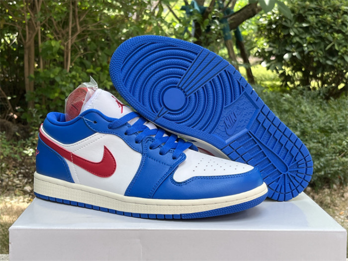 WOMEN Jordan 1 Low Sport Blue Gym Red