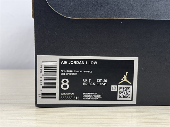 Jordan 1 Low Sky J Purple