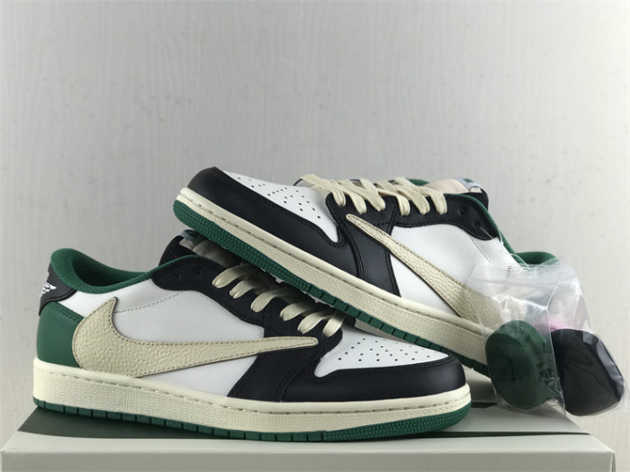 Authentic Travis Scott x Fragment x Air Jordan 1 Low White Green