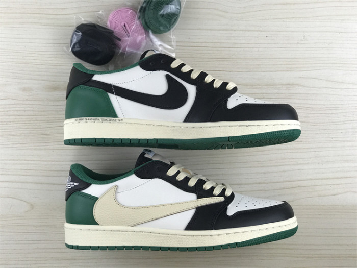 Authentic Travis Scott x Fragment x Air Jordan 1 Low White Green