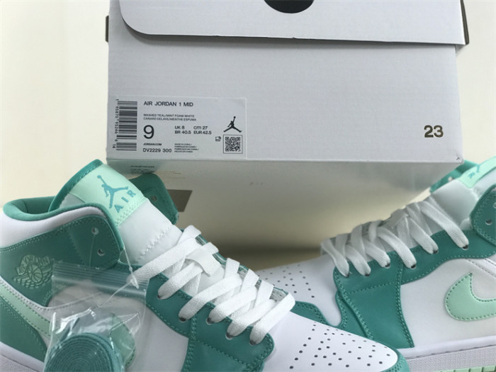 Authentic Air Jordan 1 Mid “Marine Green”