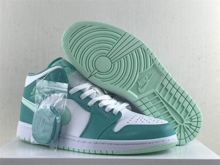 Authentic Air Jordan 1 Mid “Marine Green” GS