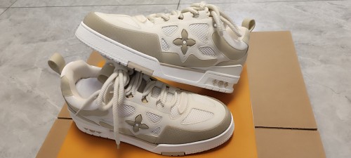 Brand Skate Sneakers Beige