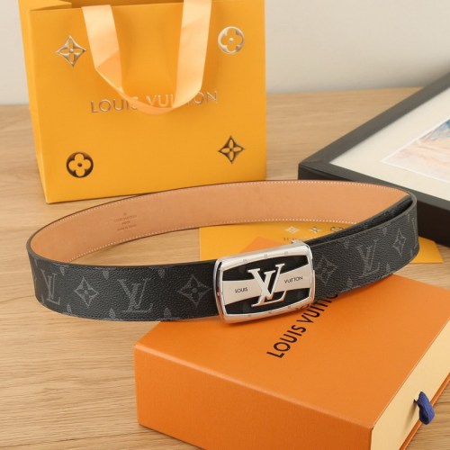 Super Perfect Quality LV Belts(100% Genuine Leather Steel Buckle)-4535