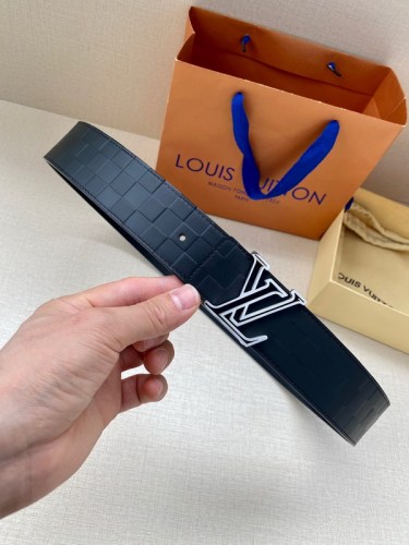 Super Perfect Quality LV Belts(100% Genuine Leather Steel Buckle)-4546