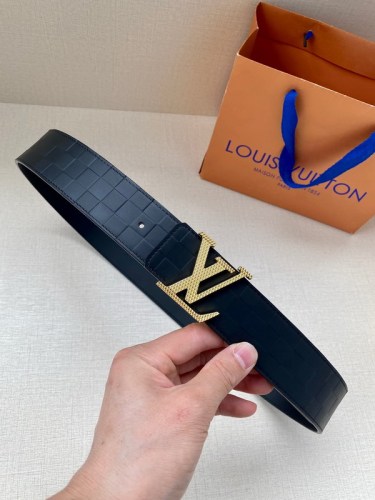 Super Perfect Quality LV Belts(100% Genuine Leather Steel Buckle)-4548