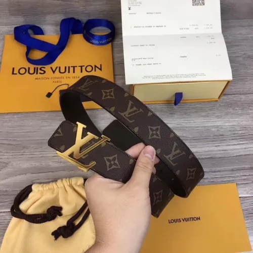 Super Perfect Quality LV Belts(100% Genuine Leather Steel Buckle)-1568